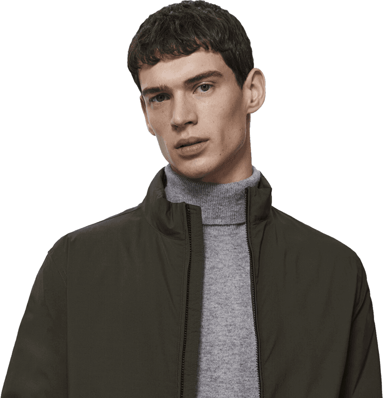 Fashion model wearing a modern street outfit